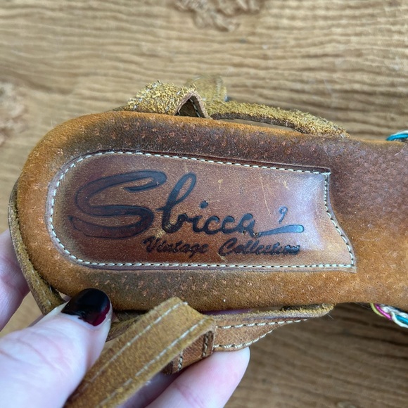 Sbicca Vintage Collection Wood and Leather pumps fits like 8.5 - Picture 7 of 7